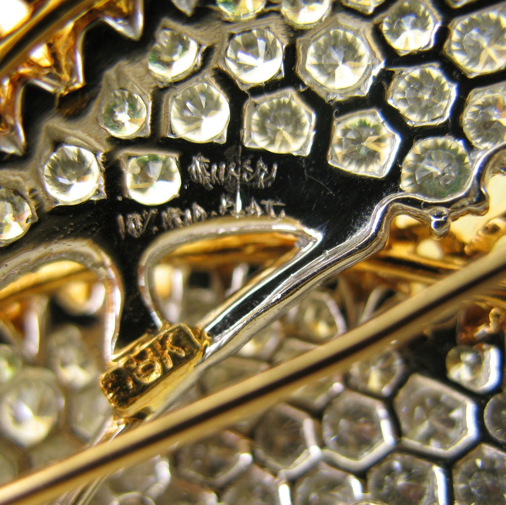 Diamond Crescent Brooch by RUSER