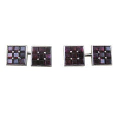 Art Deco Garnet Cufflinks