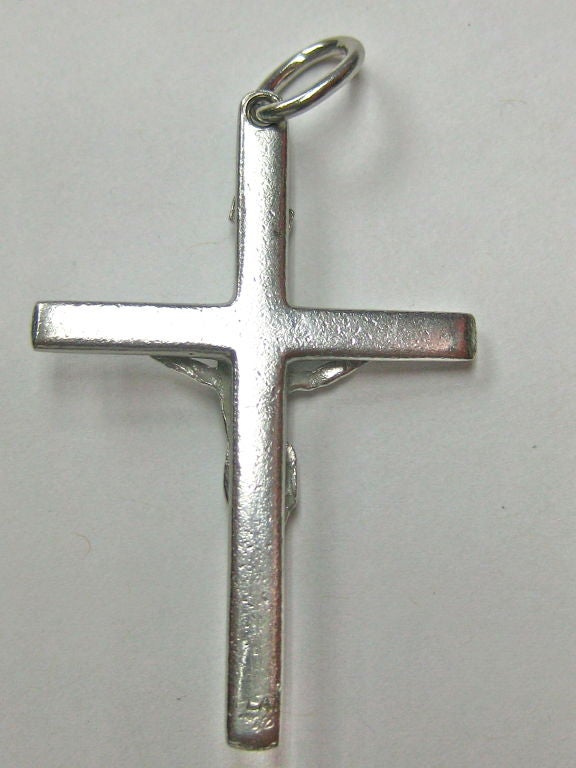 Very heavy, platinum crucifix