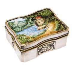 Sterling, 14K and Ivory Miniture Box by Verdura