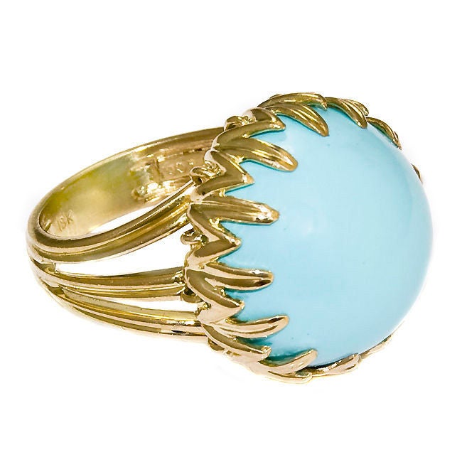 Tiffany & Company 18K and Turquoise Ring