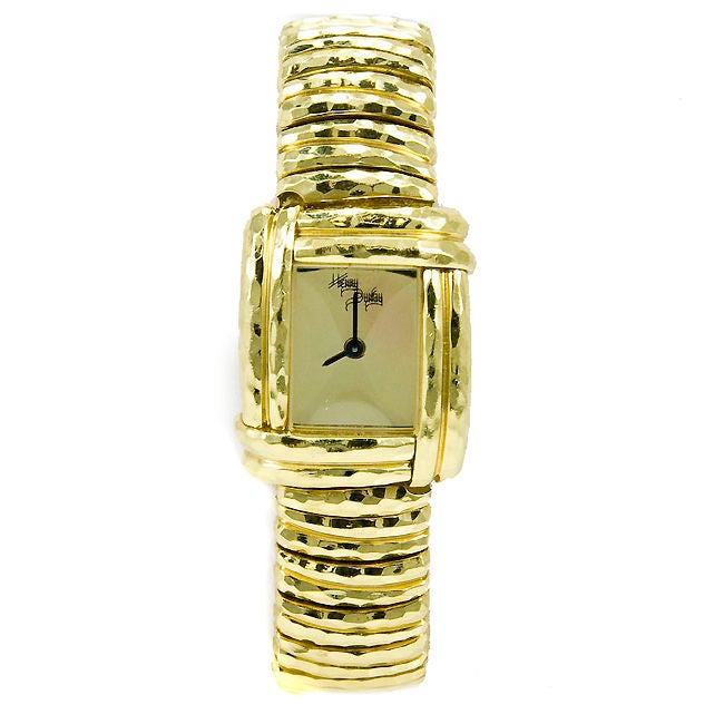 Ladies Henry Dunay 18K textured Watch