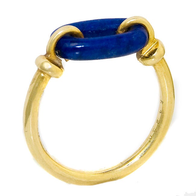 Women's 1960's Cartier 18K and Lapis Ring
