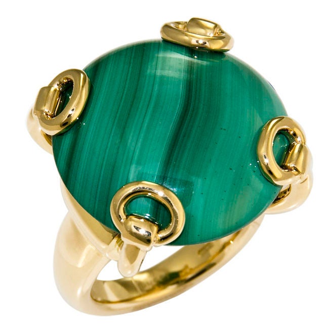 gucci malachite ring