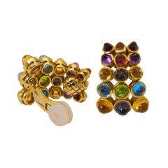 18k Gold Laura Munder Multi-stone Earrings