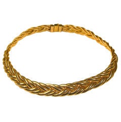 14k Gold Braided Necklace