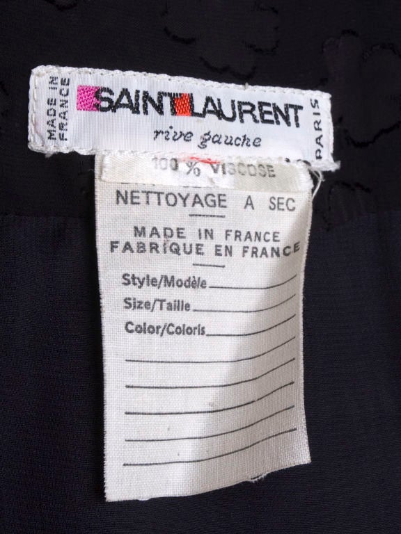 1980's Yves Saint Laurent Black Gypsy Gown 4