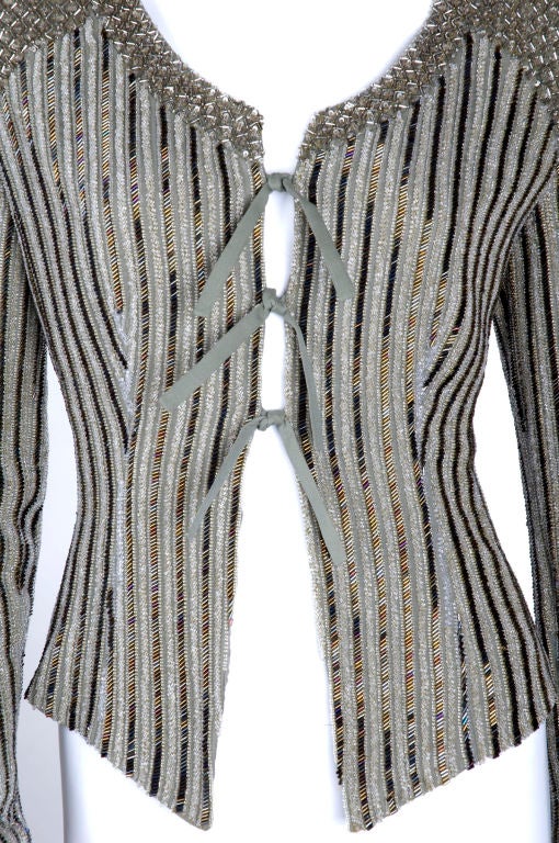 Giorgio Armani Jacket A Luxurious Beaded Creation. Size 42