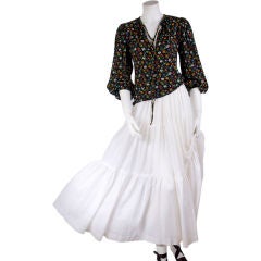 80’s Yves Saint Laurent White Batiste Skirt