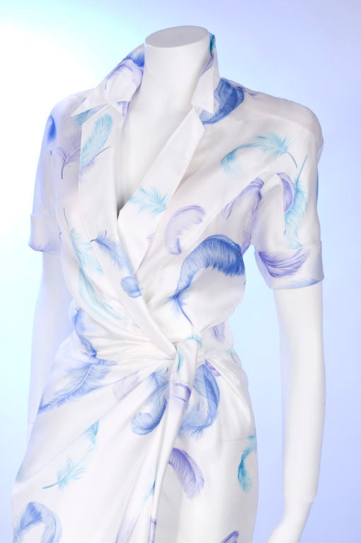 Early 90’s Thierry Mugler Silk Wrap Dress. 1