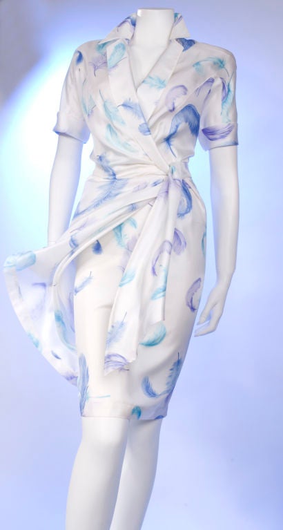 Early 90’s Thierry Mugler Silk Wrap Dress. 3
