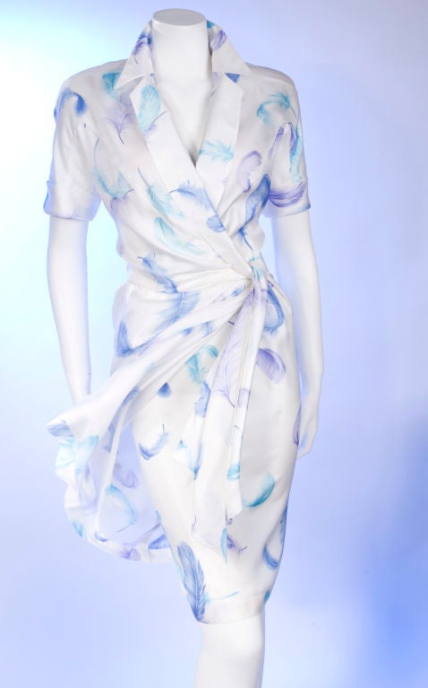 Early 90’s Thierry Mugler Silk Wrap Dress. 4