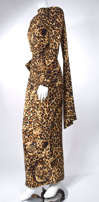 Yves Saint Laurent Leopard Print Gown 1