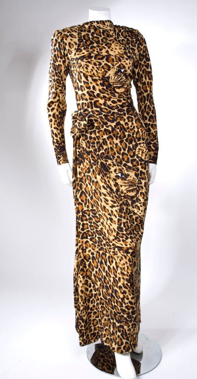 Yves Saint Laurent Leopard Print Gown 2