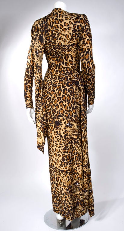 Yves Saint Laurent Leopard Print Gown 3