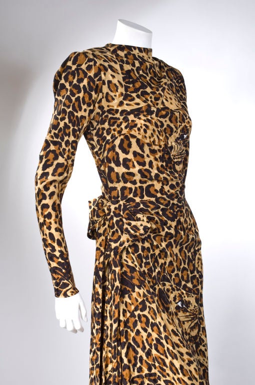Yves Saint Laurent Leopard Print Gown 4
