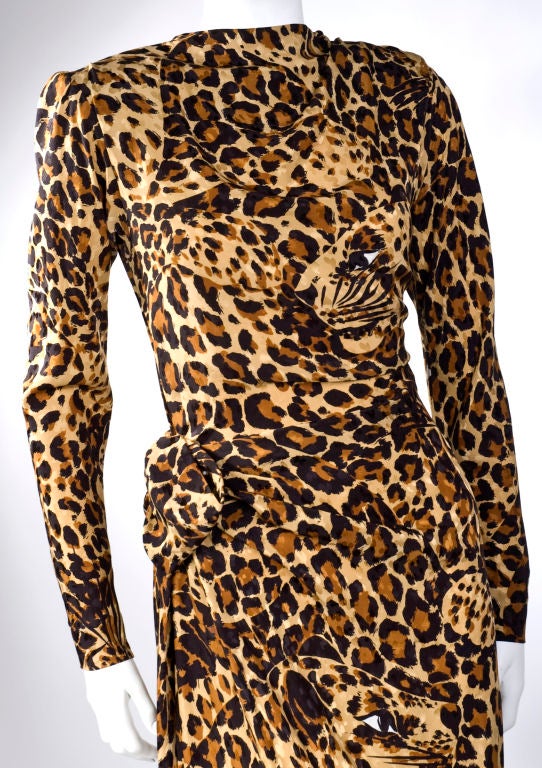 Yves Saint Laurent Leopard Print Gown 6