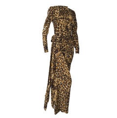 Yves Saint Laurent Leopard Print Gown