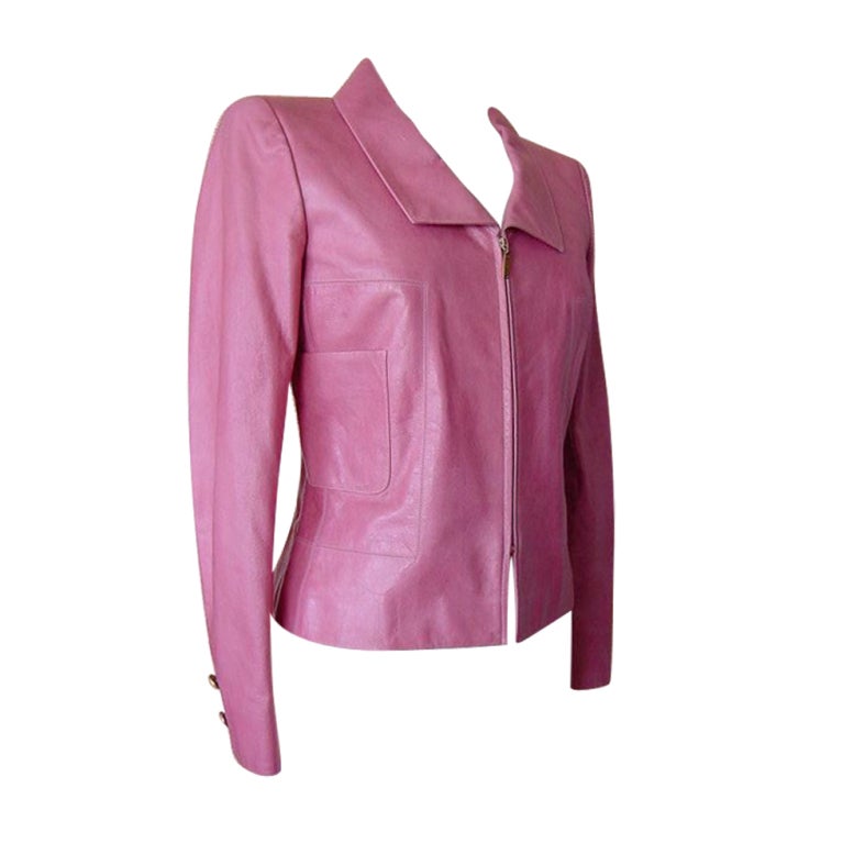 CHANEL 01S Leather Jacket year round weight Pretty in Pink