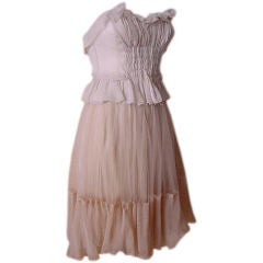 J MENDEL Skirt Set Strapless Bustier Top Full Skirt 8 12