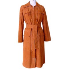 HERMES Vintage Suede coat INCREDIBLE colour and details