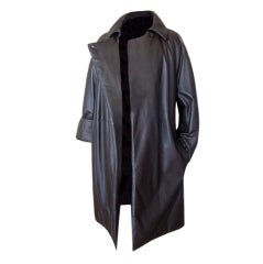 HERMES Coat Lamb Leather Taupe Sleek Subtle Wadding Timeless Classic 12