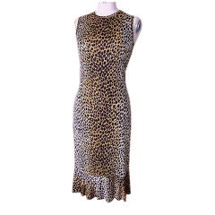 DOLCE&GABBANA Slinky Leopard Print Dress VERSATILE