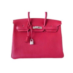 HERMES BIRKIN 35 ROUGE VIF bag FJORD Leather