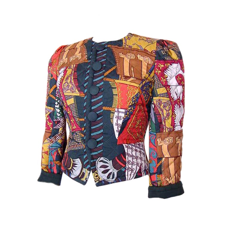 Hermes Jacket Reversible Scarf Print Etendards et Bannieres 36 / 4