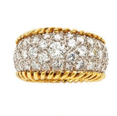 Gold and Diamond Stitch Ring 12