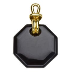 Aldo Cipullo for Cartier Black Jade and Gold Pendant