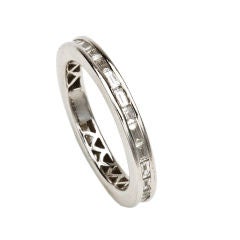 Art Deco Diamond Baguette Eternity Wedding Band