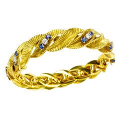 RAYMOND YARD Gold, Diamond and Sapphire Bracelet