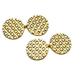 Vintage Art Deco Cartier Gold Cufflinks