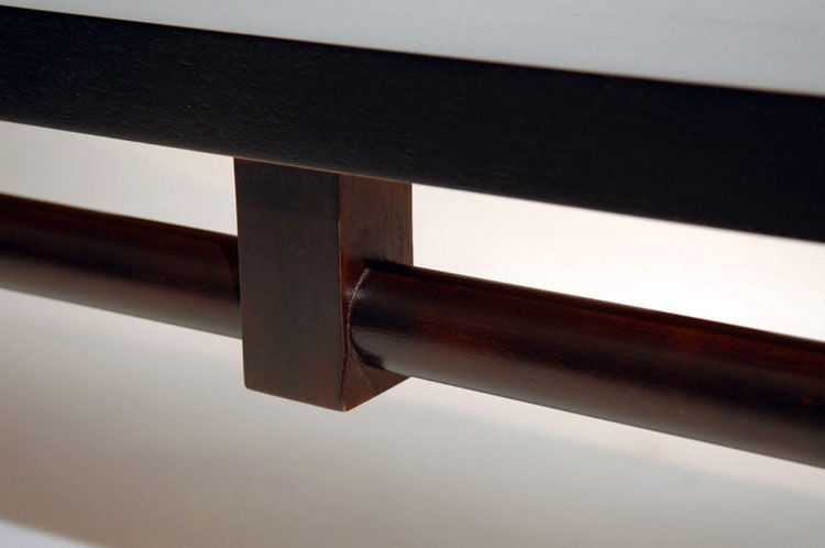 Beautiful Bench / Coffee Table designed by T.H. Robsjohn Gibbings for Widdicomb, constructed of mahogany wood. 

*Matching Side Table Available.