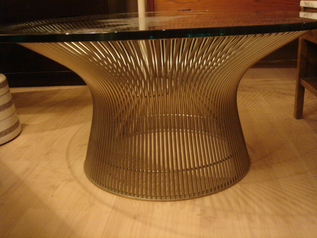 Mid-20th Century Early Warren Platner Wire & Glass Coffee Table by Knoll