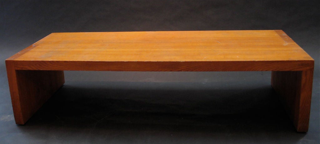 Mid-20th Century Wood Block Coffee Table