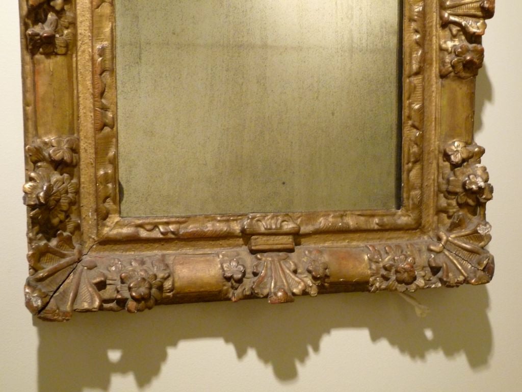 18th Century Giltwood Mirror with Original Glass 1
