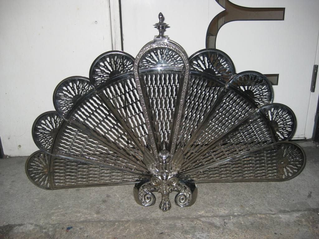 art deco fireplace screen