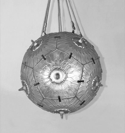 Francese Importante lampadario francese Art Déco di René Lalique in vendita