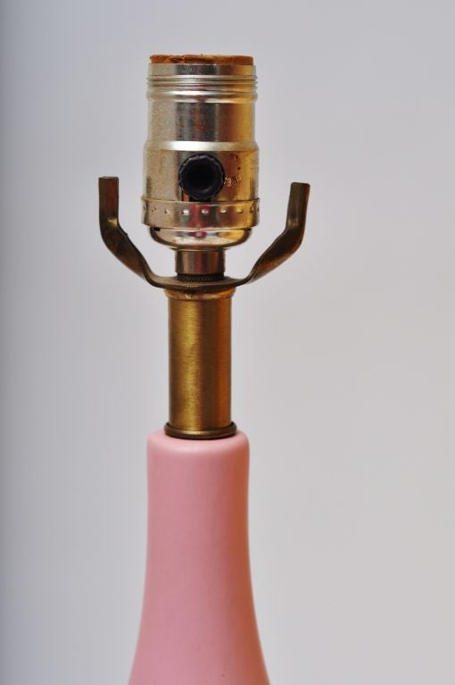 Mid-20th Century BEAUTIFUL PAIR OF PINK AND GOLD BEE LAMPS