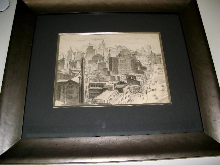 "New York City Scape"  WPA Modernist Lucille Blanch