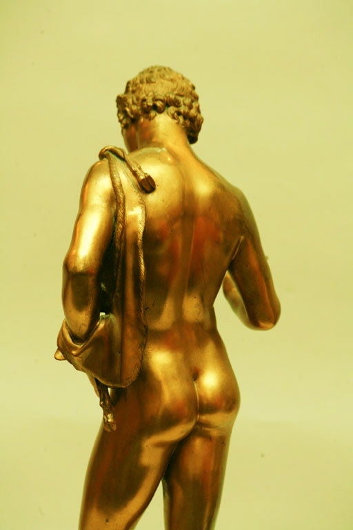 Gilt Bronze Statue Of Narcissus 5