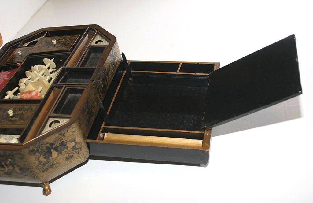 A GILT-LACQUER SEWING-WORKBOX. CHINESE, CIRCA 1840 4
