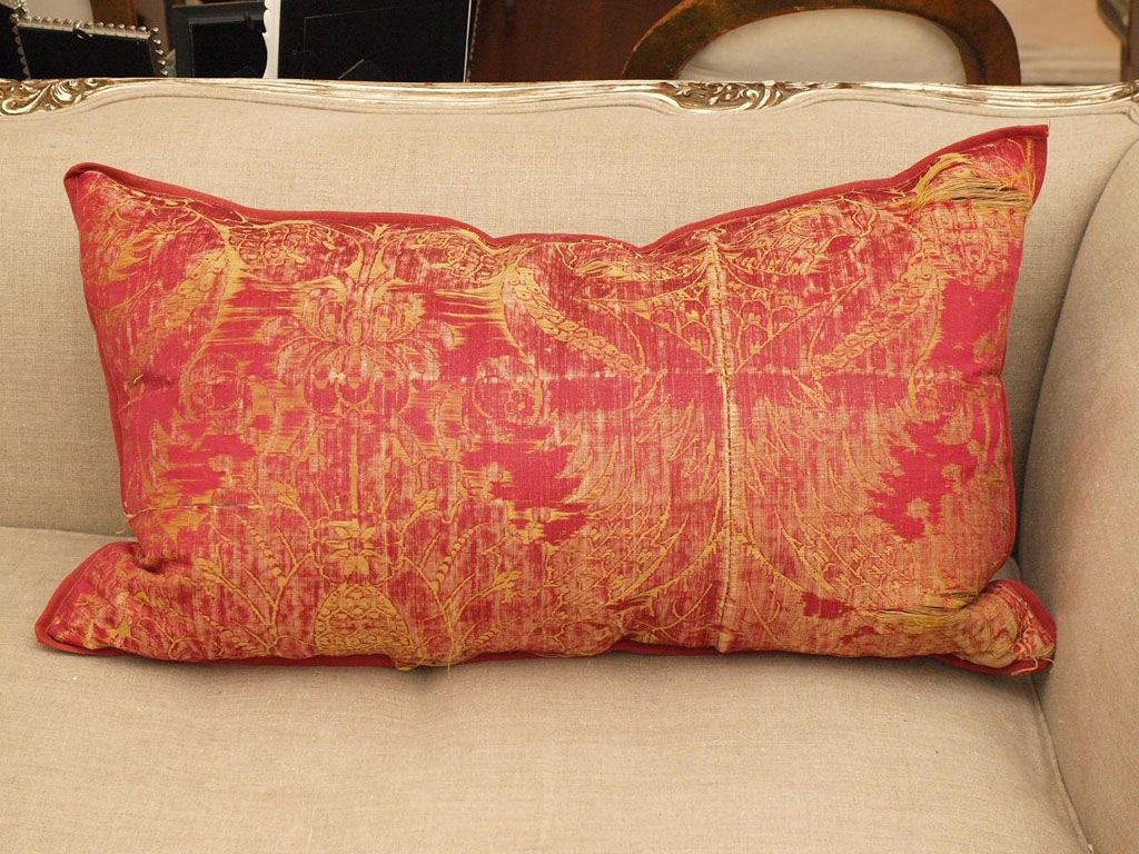 19th Cent. Antique French Silk Pillow 7