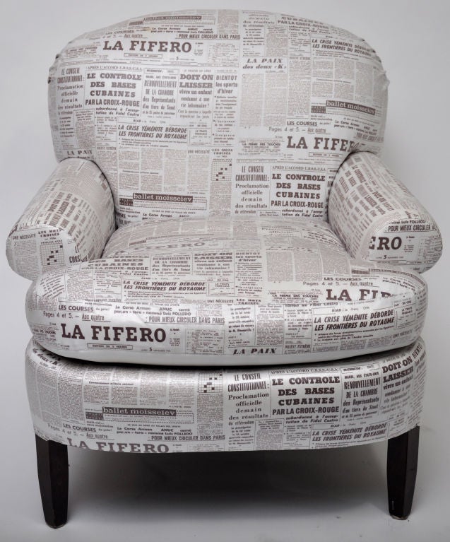 newspaper print chair