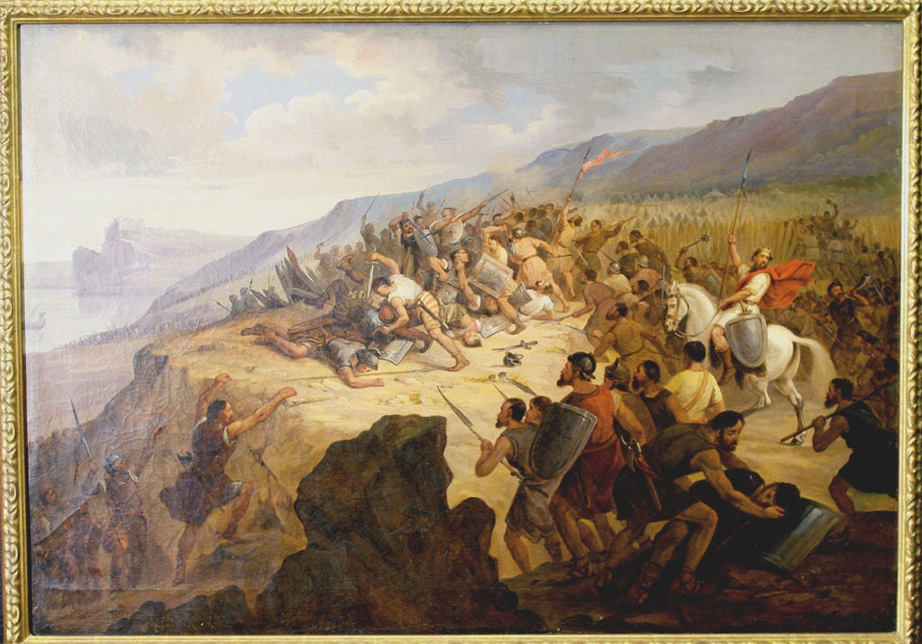A PAIR OF SKIRMISH SCENES. CIRCLE OF LEON COGNIET, CIRCA 1850