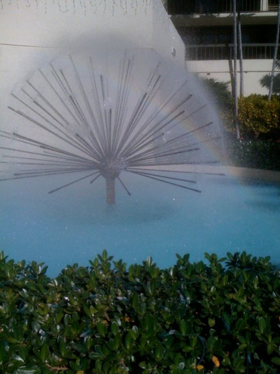 Copper Water Fountain that creates a chrysanthemum <br />
of water & mist(see photo below of a larger version<br />
of this fountain is action) motor for fountain not included