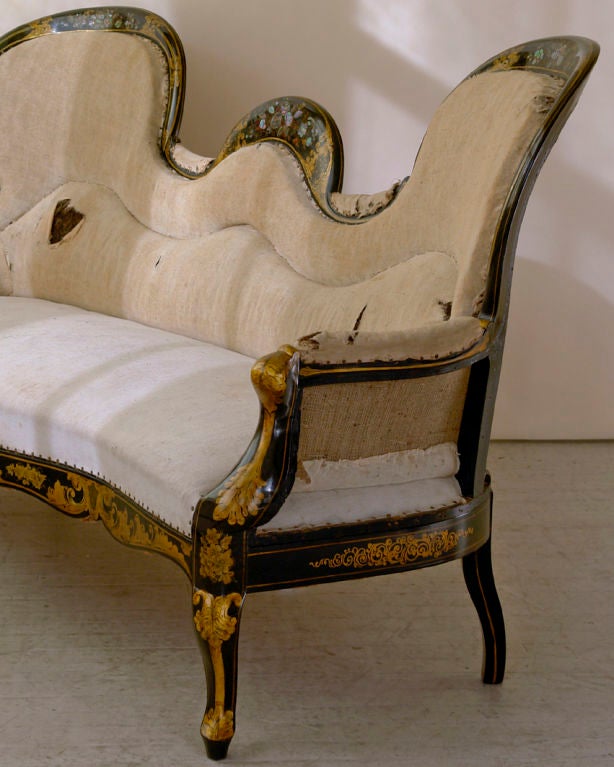 19th Century Napoleon III settee For Sale