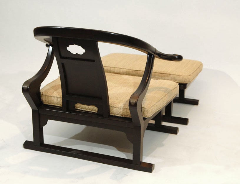 Michael Taylor designed Asian Ming Lounge Chairs by Baker 5